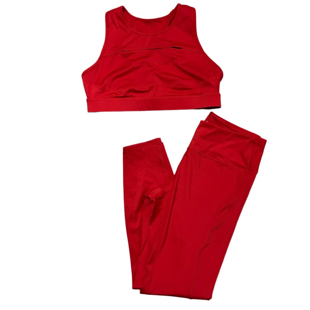 Nikkib legging set red bra size L and Leggings size M
